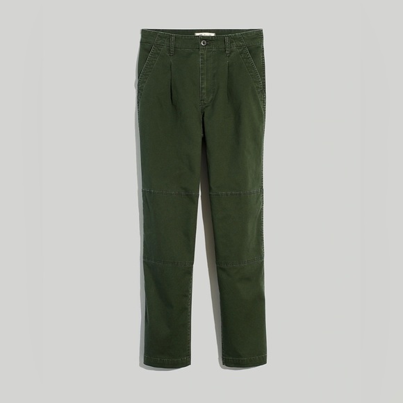 NEW / Madewell Vintage Straight Pant in Dark Forest Wash: Pleated Edition - Picture 4 of 9